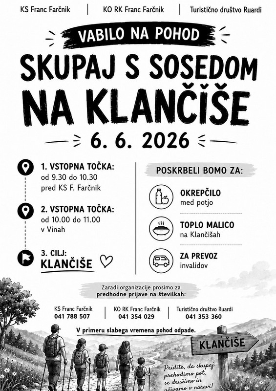 1 Vabilo na pohod na Klanči&scaron;e 2026